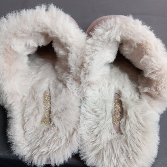Michael Kors Janis Faux Fur-Lined Logo Jacquard Slipper 9 M Soft Pink - Picture 7 of 10